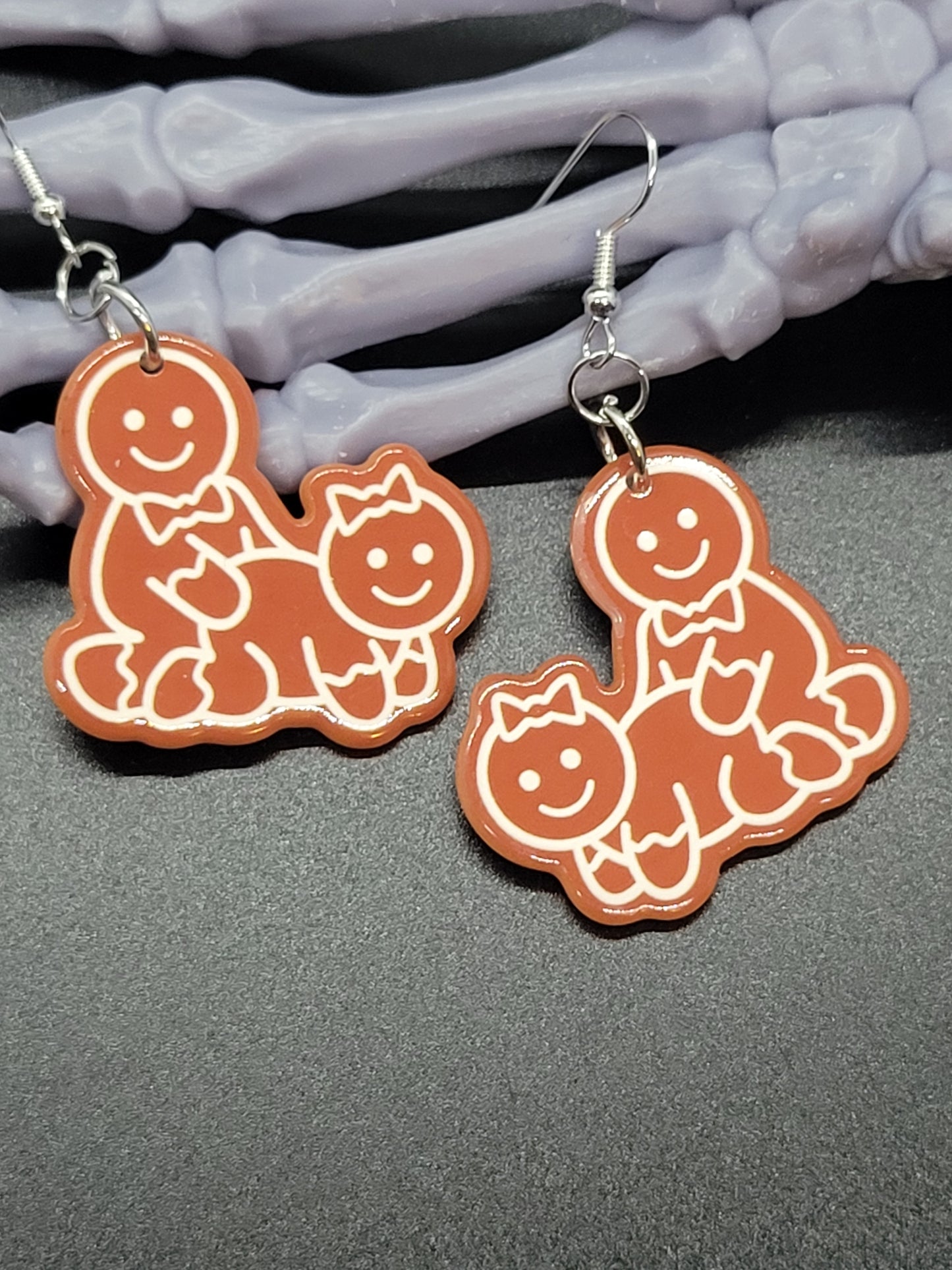 Cheeky Adult Gingerbread People Acrylic Earrings