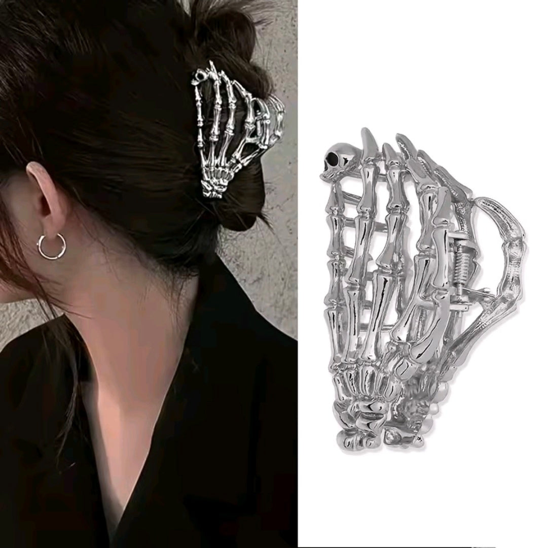 Metal Claw Hair Clip Skeleton Hand