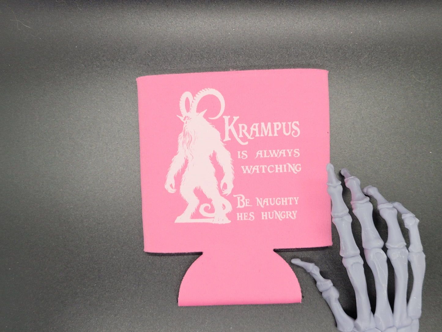 Krampus is Hungry Can Cooler Neoprene Koozie