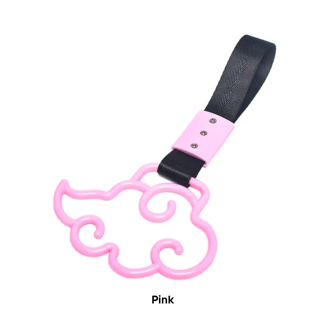 JDM Style Strap Tow Hook Handle Cloud Shape Plastic Car Decoration
