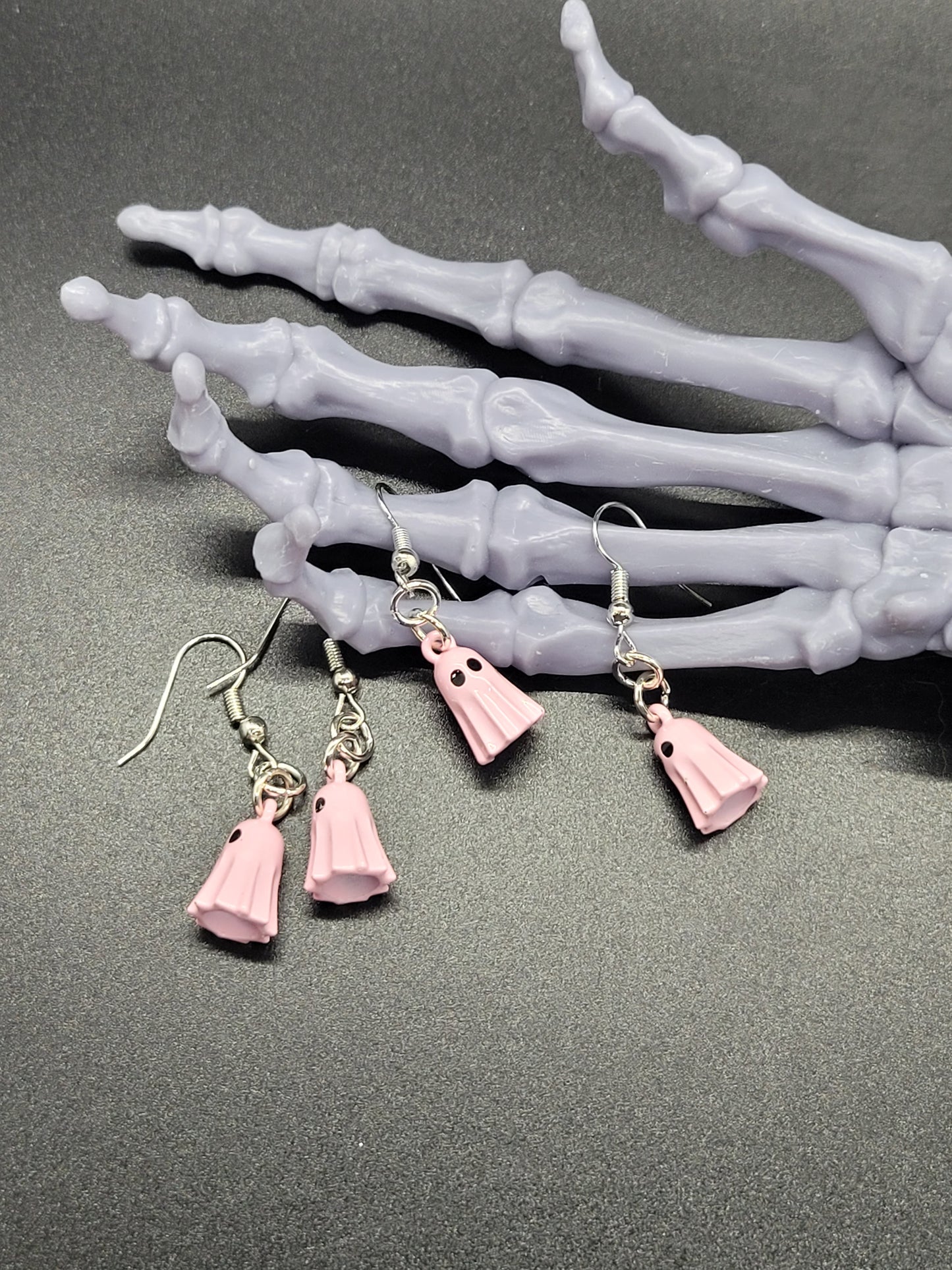 Ghosts Metal Dangle Earrings Light Weight