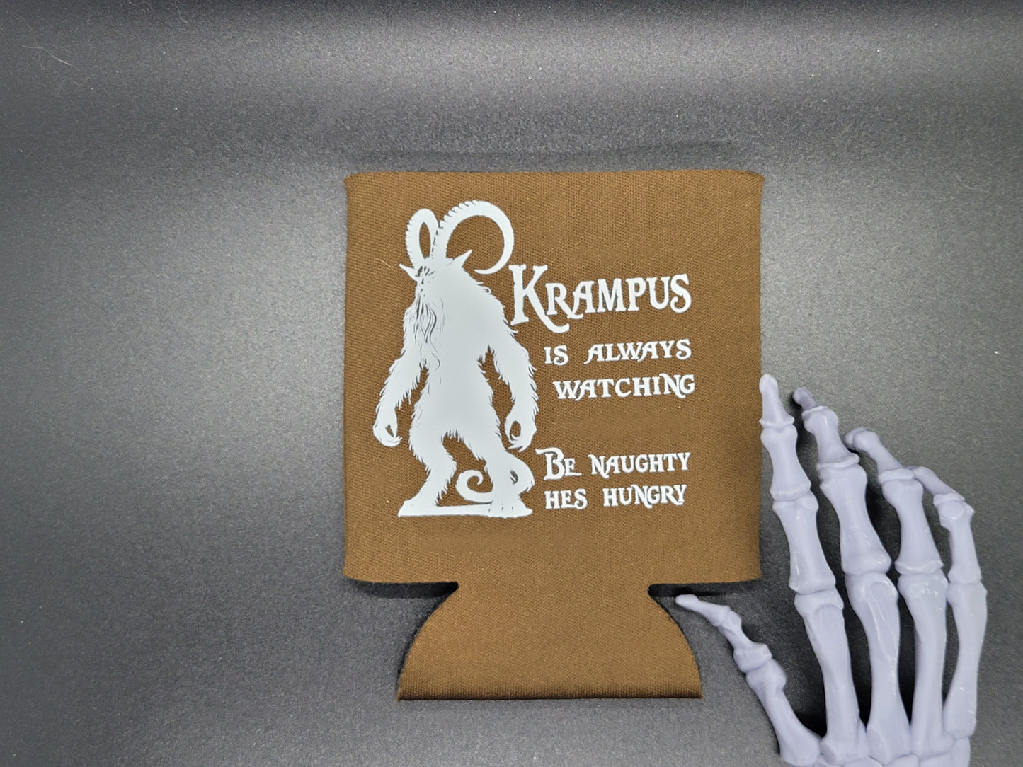 Krampus is Hungry Can Cooler Neoprene Koozie