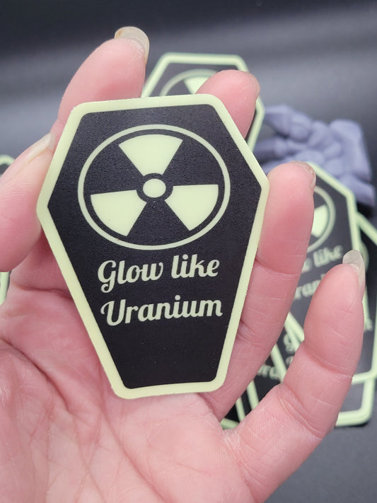 Uranium Coffin Glow in the Dark Heavy Grade Vinyl Decal