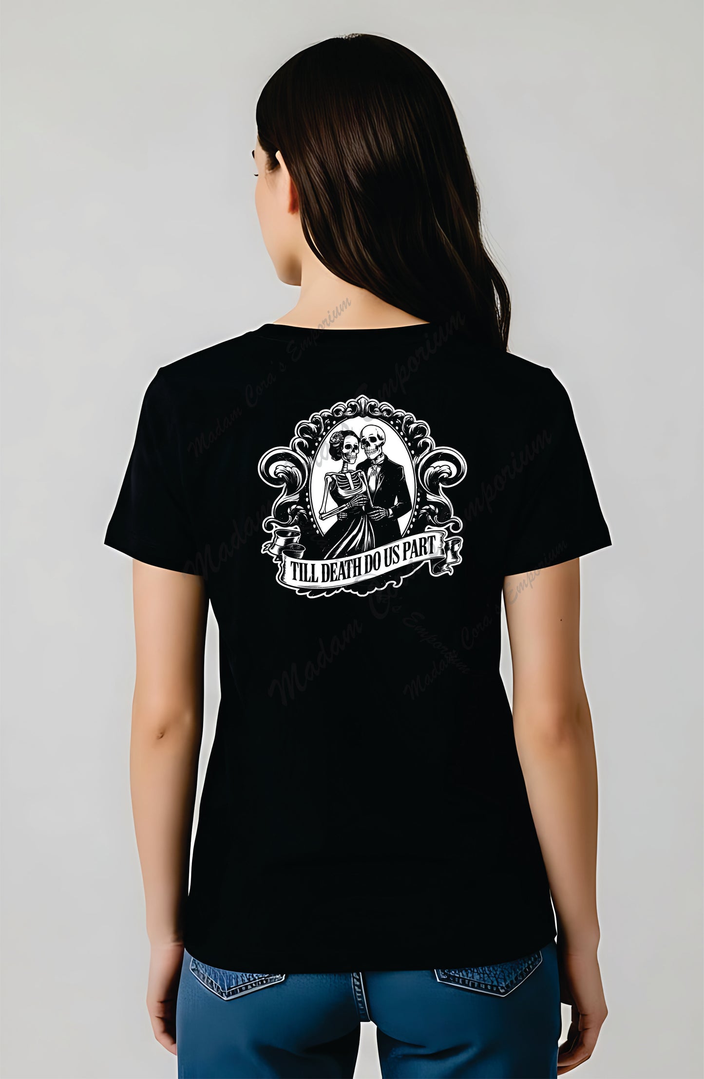 Till Death Romantic Skeletons Valloween Apparel Tee Shirt Hoodie